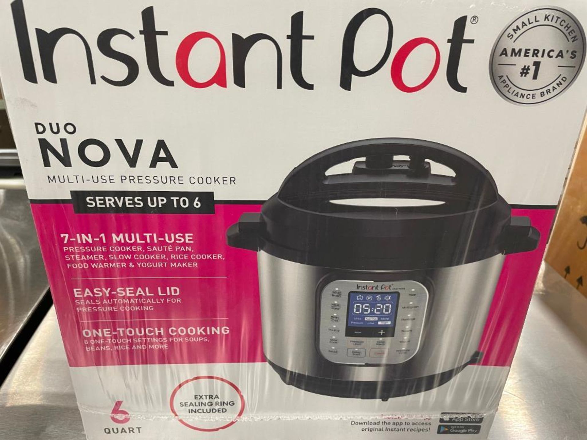 INSTANT POT DUO NOVA 6QT 7-IN-1 ELECTRIC PRESSURE COOKER - Image 5 of 6