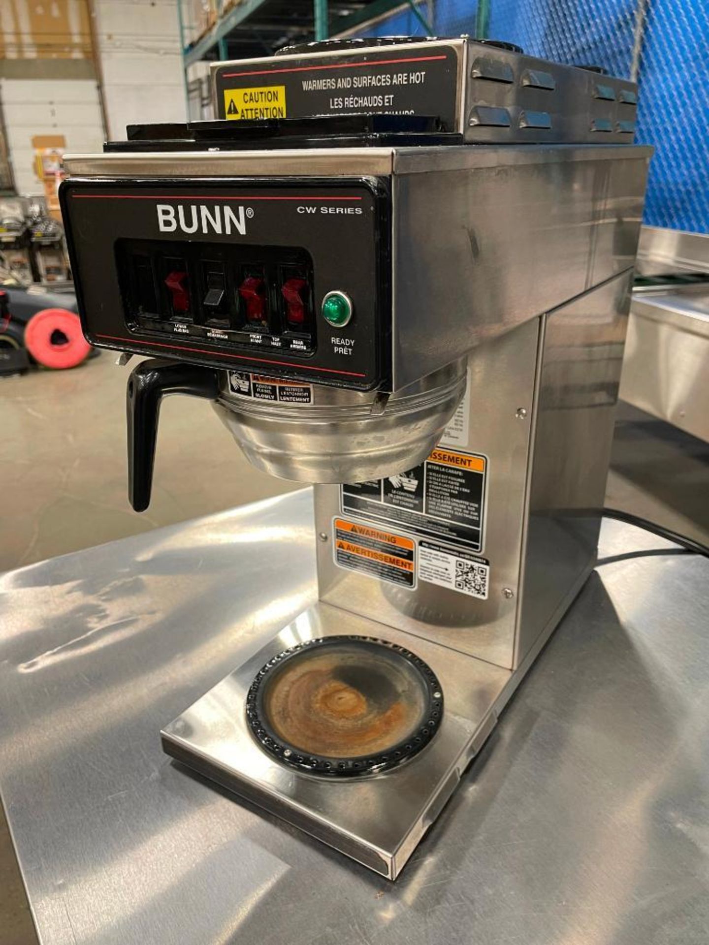 BUNN CWT-35-3T 12 CUP AUTOMATIC COFFEE BREWER WITH 3 WARMERS - Image 3 of 7