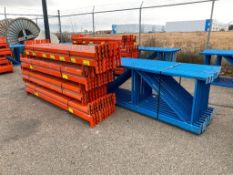 Lot of Asst. Sections of Pallet Racking including (10) 22' X 36" Uprights and (80) 9' Beams