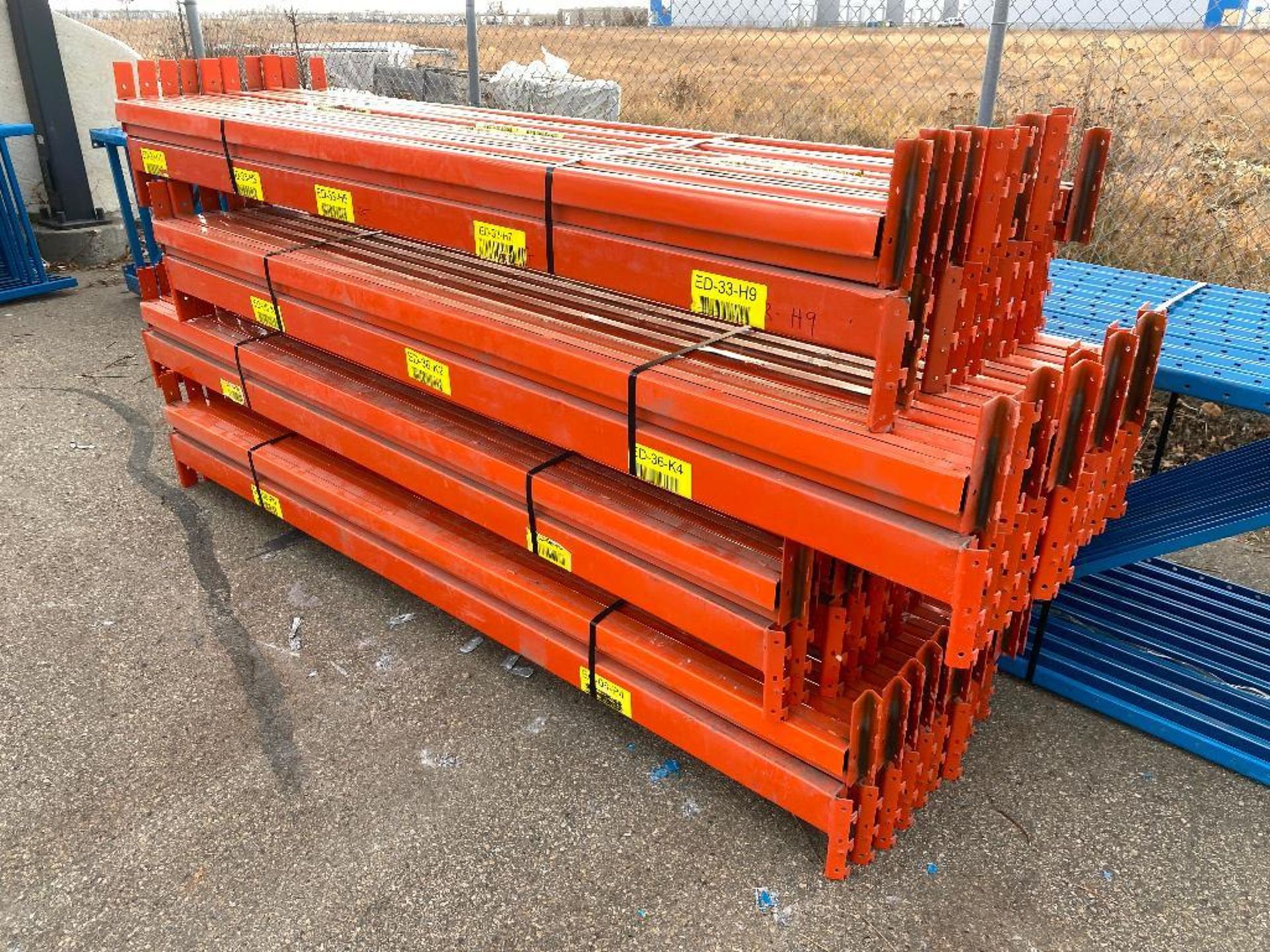 Lot of Asst. Sections of Pallet Racking including (10) 22' X 36" Uprights and (80) 9' Beams - Image 3 of 7