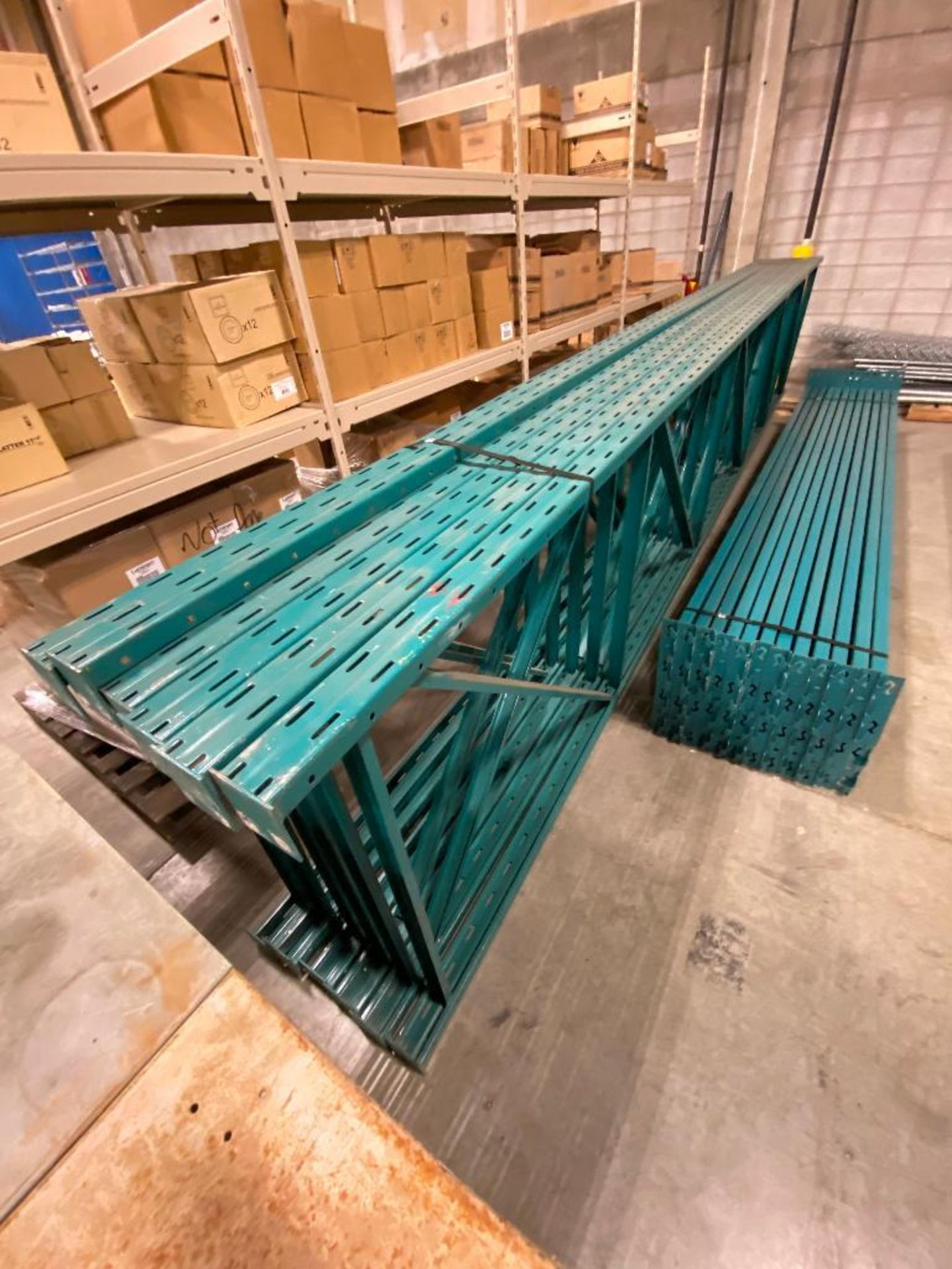 Lot of (5) Pallet Racking Uprights and (24) Beams - Image 4 of 4