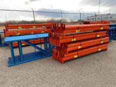 Lot of Asst. Sections of Pallet Racking including (10) 22' X 36" Uprights and (80) 9' Beams