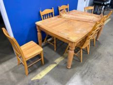 Dining Table w/ (6) Asst. Chairs