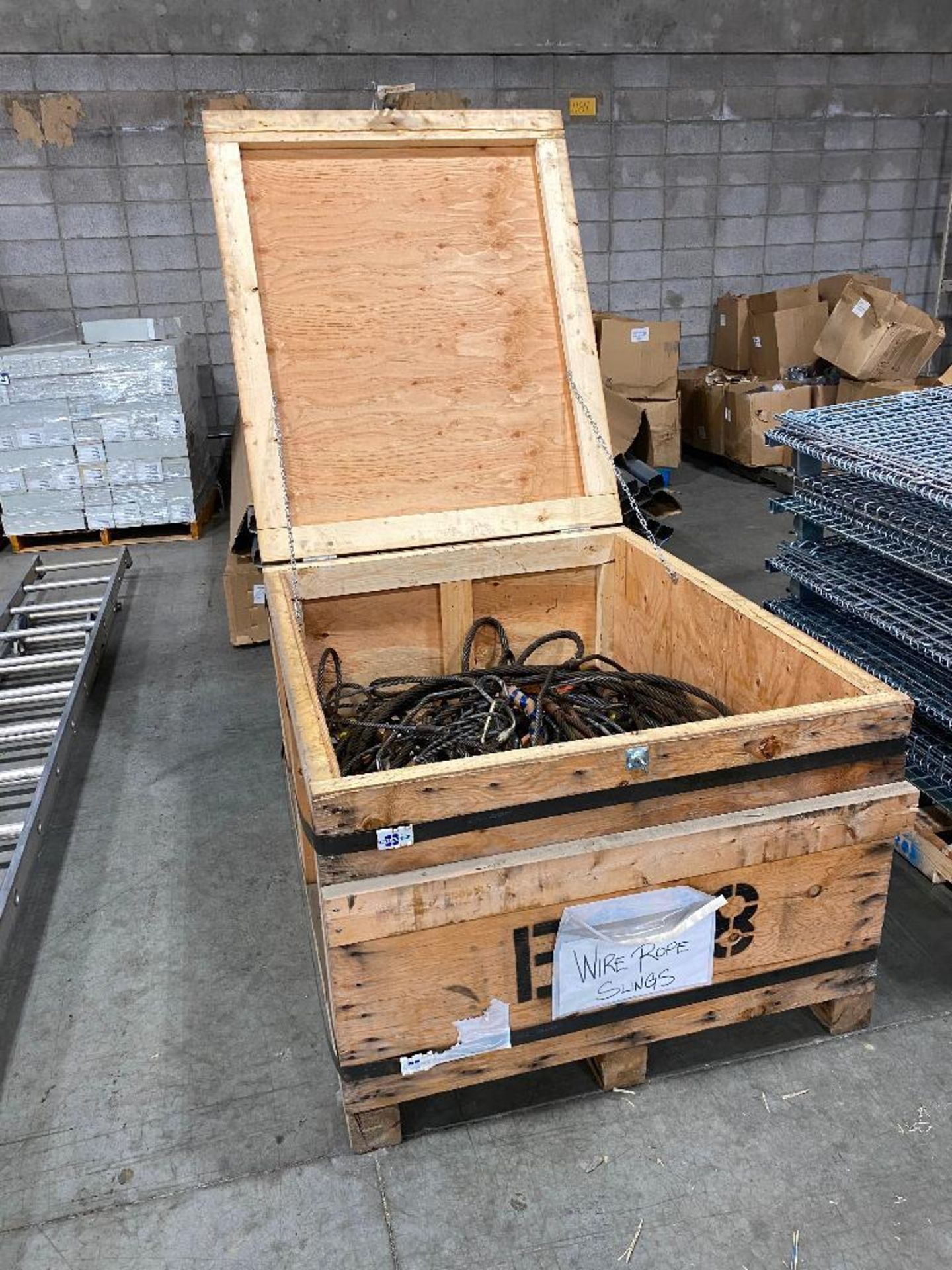 Crate of Asst. Wire Rope Slings