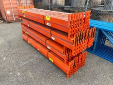 Lot of Asst. Sections of Pallet Racking including (10) 22' X 36" Uprights and (80) 9' Beams