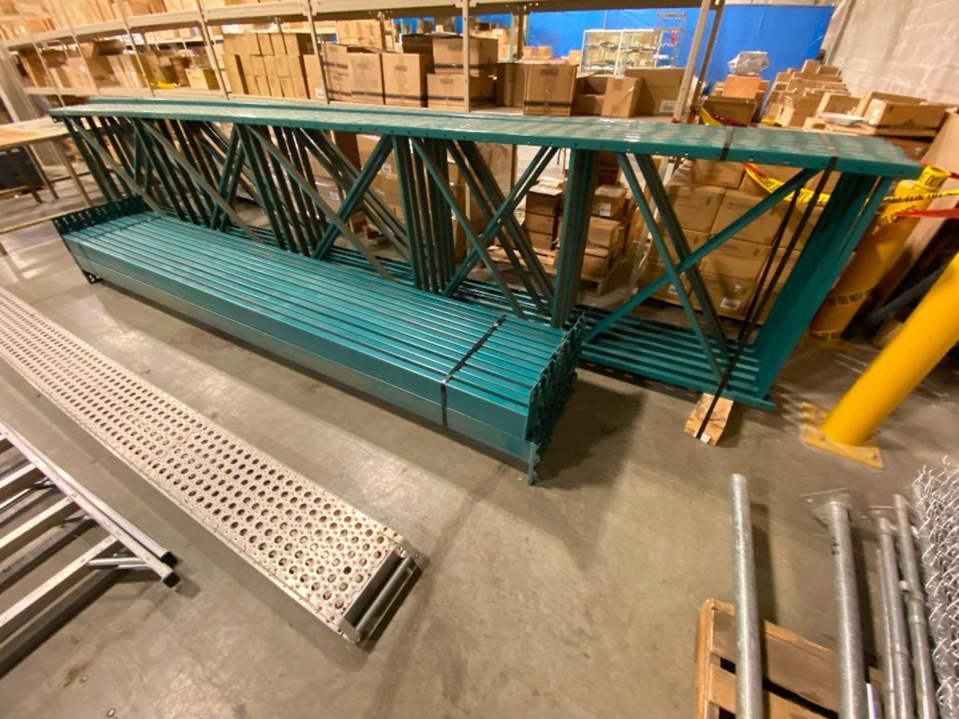 Lot of (5) Pallet Racking Uprights and (24) Beams - Image 2 of 4