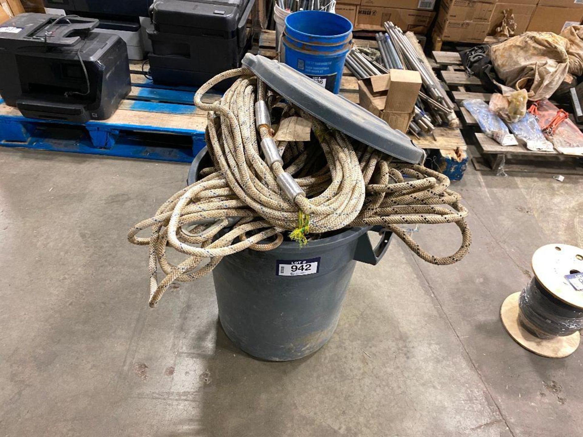 Lot of Waste Can w/ Asst. Rope