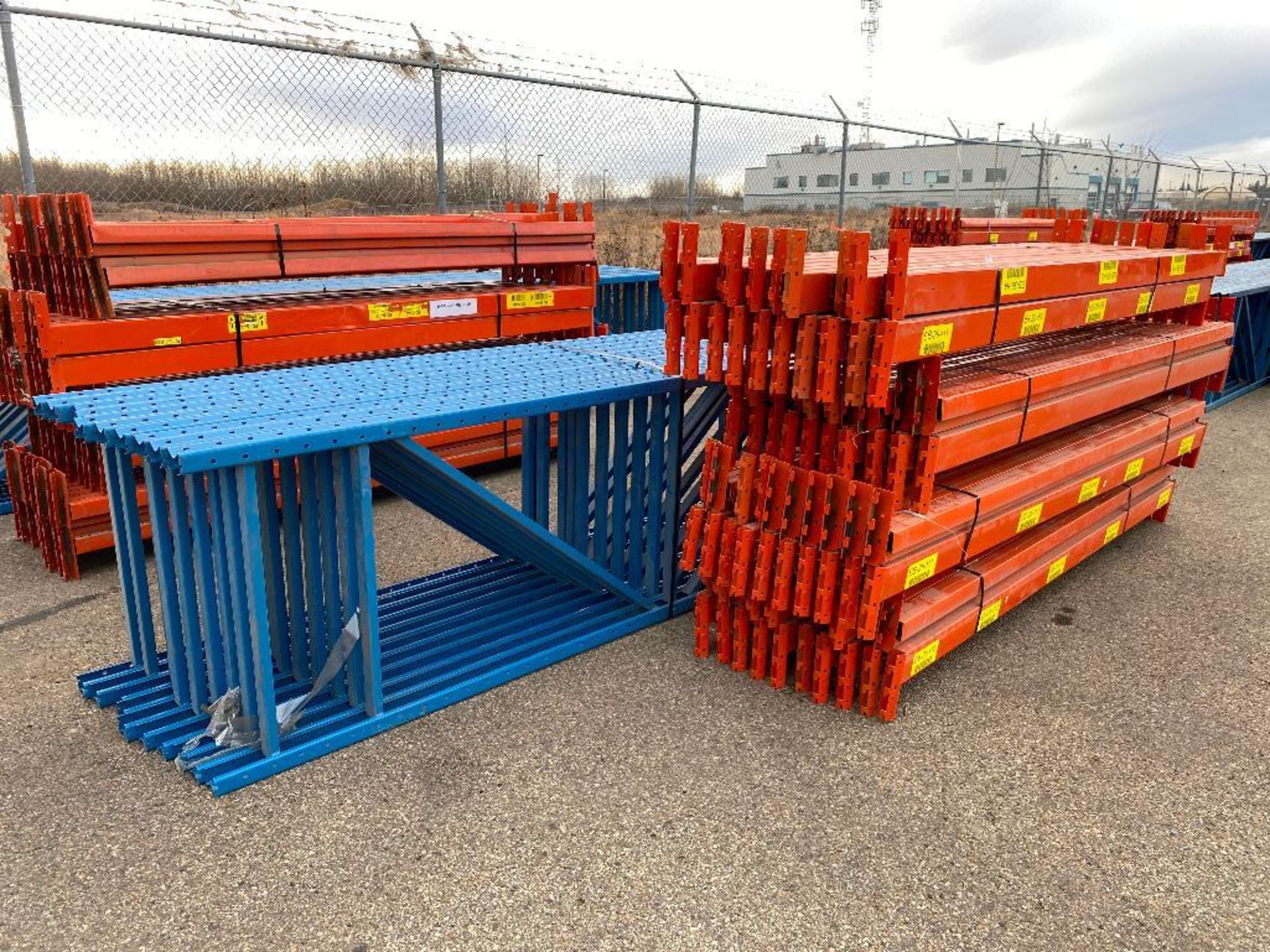 Lot of Asst. Sections of Pallet Racking including (10) 22' X 36" Uprights and (80) 9' Beams