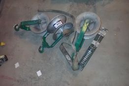 Lot of 3 Greenlee 4,000lbs Cable Reels.