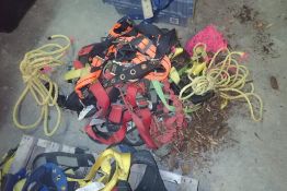 Lot of Asst. Safety Harnesses and Lanyards.