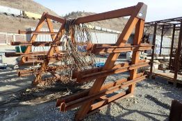 Cantilever Steel Rack w/ Asst. Braided Wire Slings.