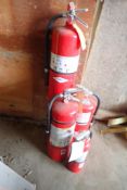 Lot of 4 ABC Fire Extinguishers.