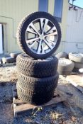 Lot of 4 Bridgestone Blizzak 285/45R22 Tires on 6-Bolt Rims.