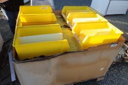 Lot of Approx. 24 Schaeffer Yellow Parts Bins.