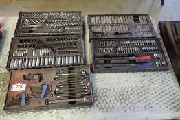 Lot of Mastercraft Sockets, Combination Wrenches, Allen Keys, Drill Bits, etc.