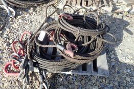 Lot of Asst. Braided Wire Lifting Slings.