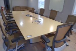 12' Boardroom Table w/ AV Ports.