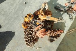 Lot of (2) 3-Ton Chain Come-Alongs and (1) 1 1/2-Ton Chain Come-Along.