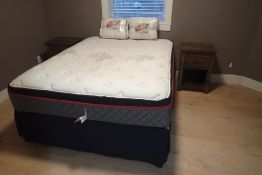 True North Jasper Double Bed w/ Mattress, Box Spring, Frame, Pillows and 2 End Tables.