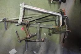 Lot of 5 Aluminum C-Clamps.