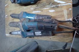 Lot of 3 Makita Electric 1/4" Die Grinders.