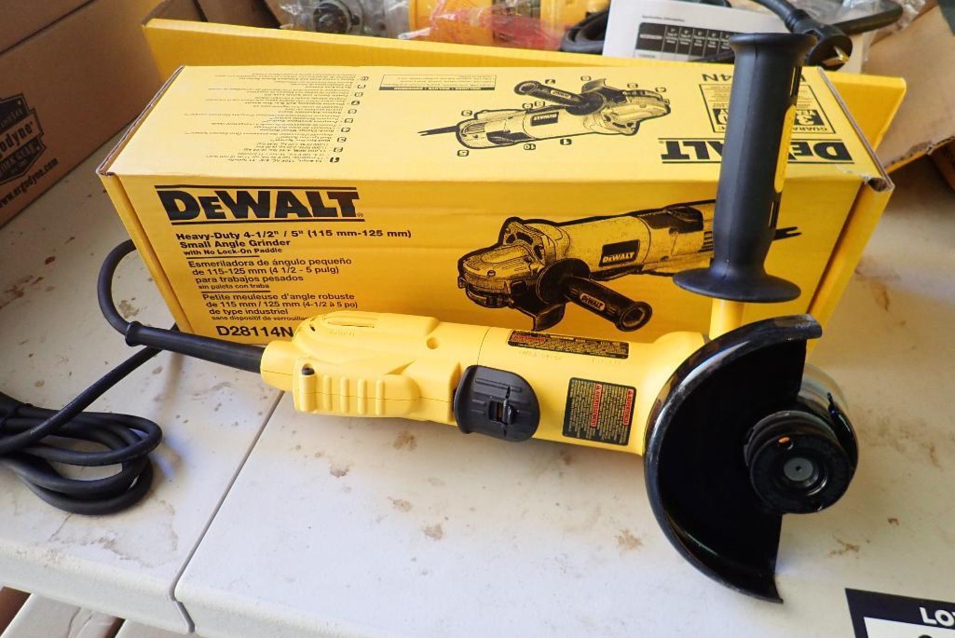 DeWalt D28114N Heavy Duty 4 1/2" Electric Small Angle Grinder- NEW, UNUSED.