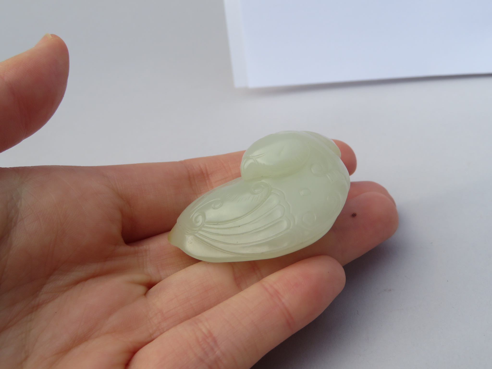 A GOOD CHINESE CELADON JADE CARVING OF A PHOENIX, QING DYNASTY, 18TH CENTURY - Image 11 of 11