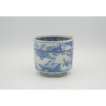A GOOD JAPANESE PORCELAIN BLUE AND WHITE CENSER, HIRADO, EARLY 18TH CENTURY