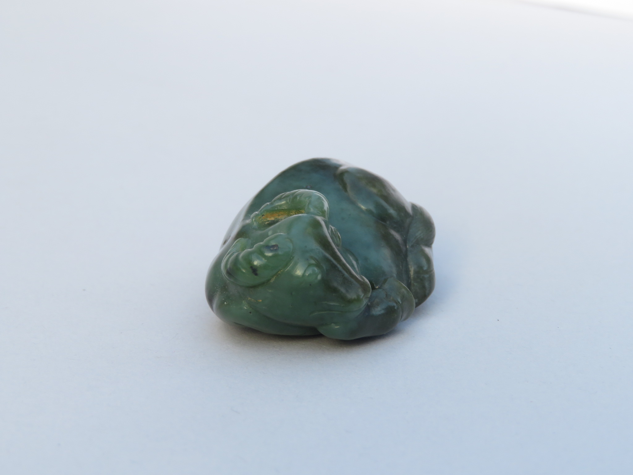 A CHINESE GREEN JADE CARVING OF A RECUMBENT WATER BUFFALO, QING DYNASTY - Image 8 of 13