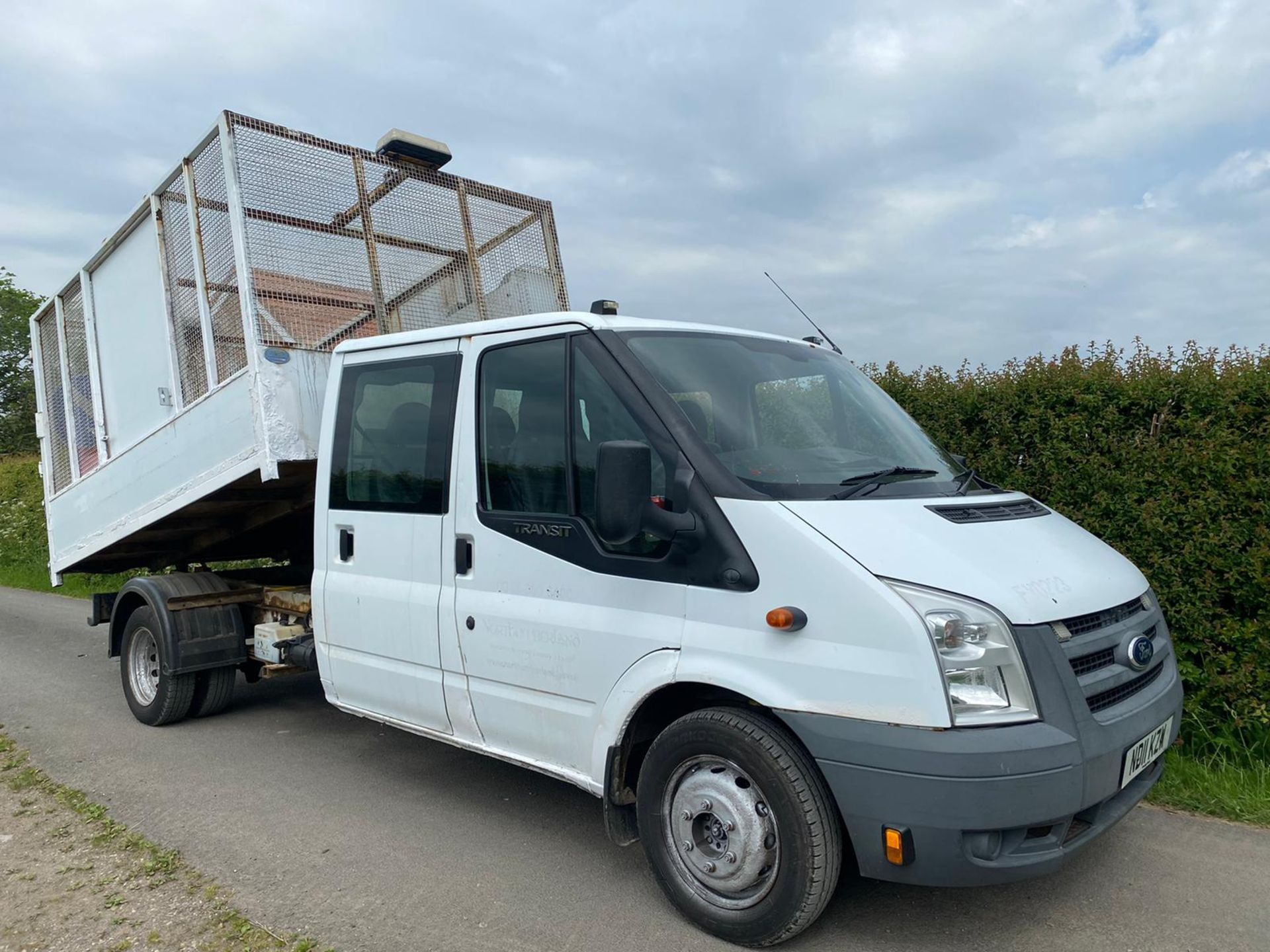 2011 FORD TRANSIT CREW CAB CAGE TIPPER LOCATION NORTH YORKSHIRE - Image 9 of 9