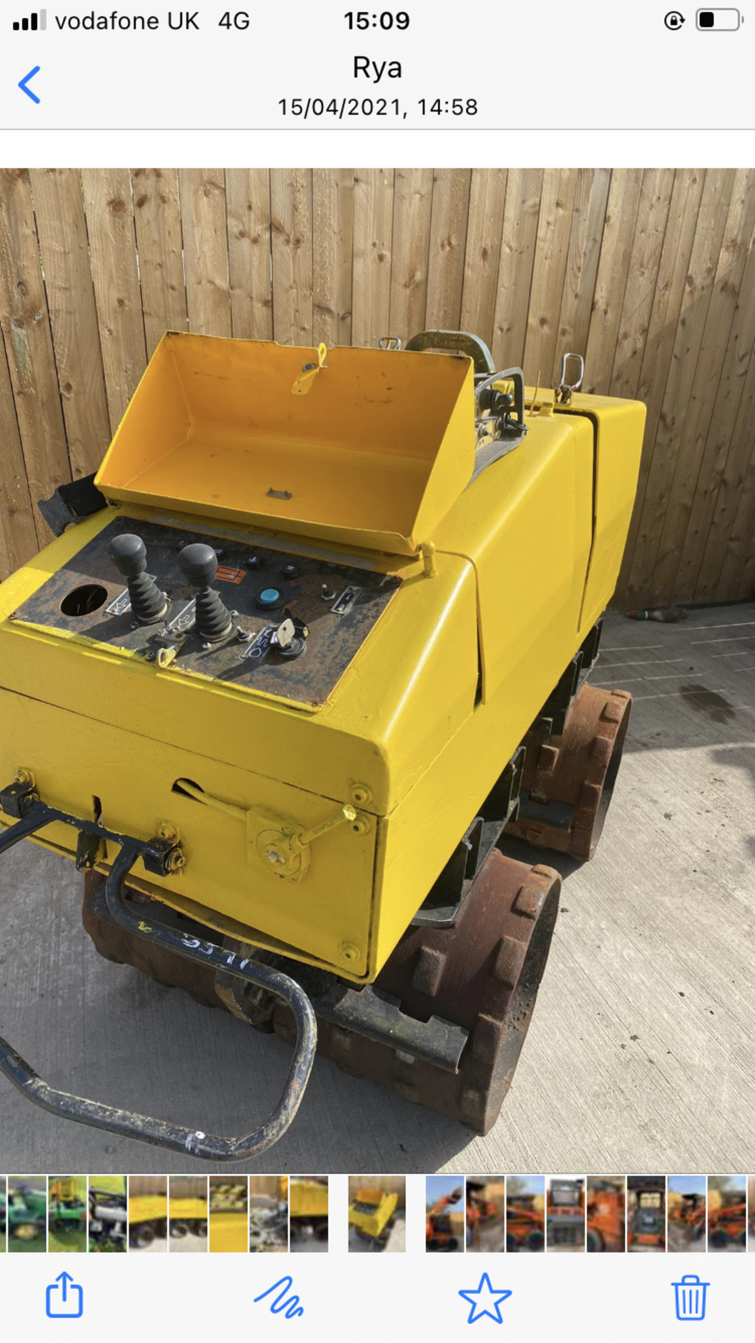 JCB VIBROMAX REMOTE CONTROL TRENCH ROLLER LOCATION NORTH YORKSHIRE - Image 4 of 6