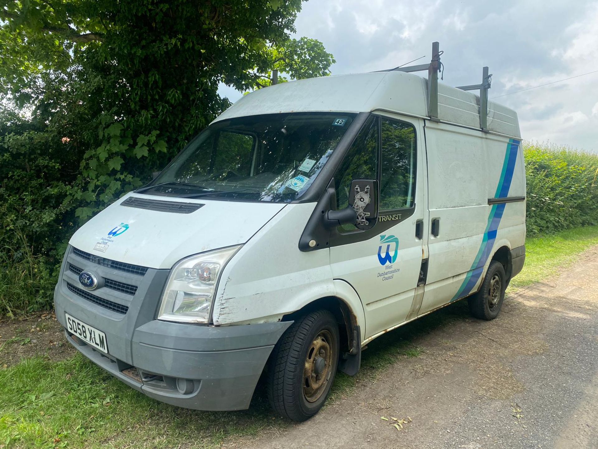 2009 FORD TRANSIT 85T280S VAN DIRECT COUNCIL 91850 MILES LOCATION NORTH YORKSHIRE.