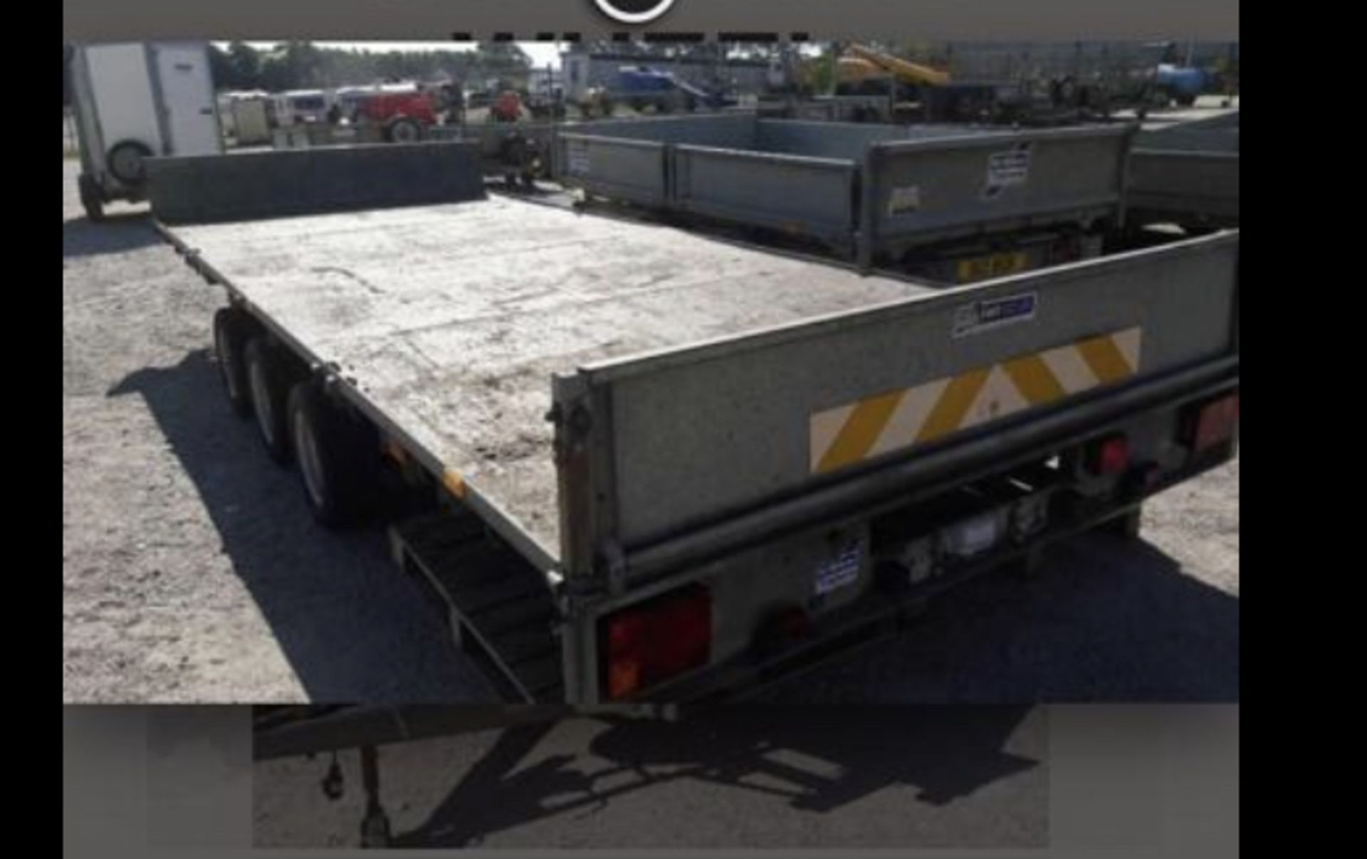 IFOR WILLIAMS LM187G TRI AXLE FLATBED PLANT TRAILER 3.5T LOCATION: SCOTLAND - Image 7 of 7