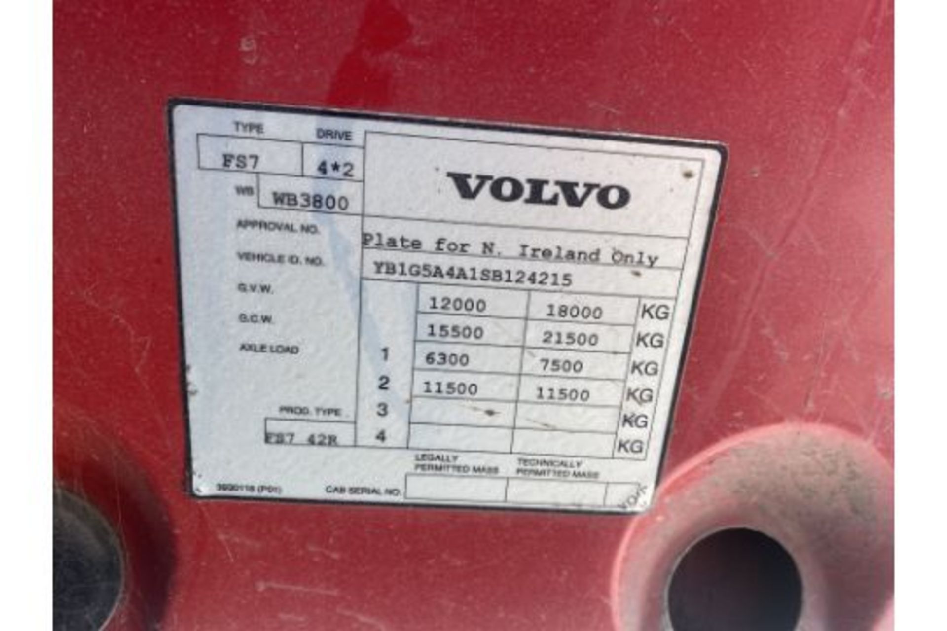 1995 VOLVO FS7 6.7 Fire Engine - Image 7 of 11