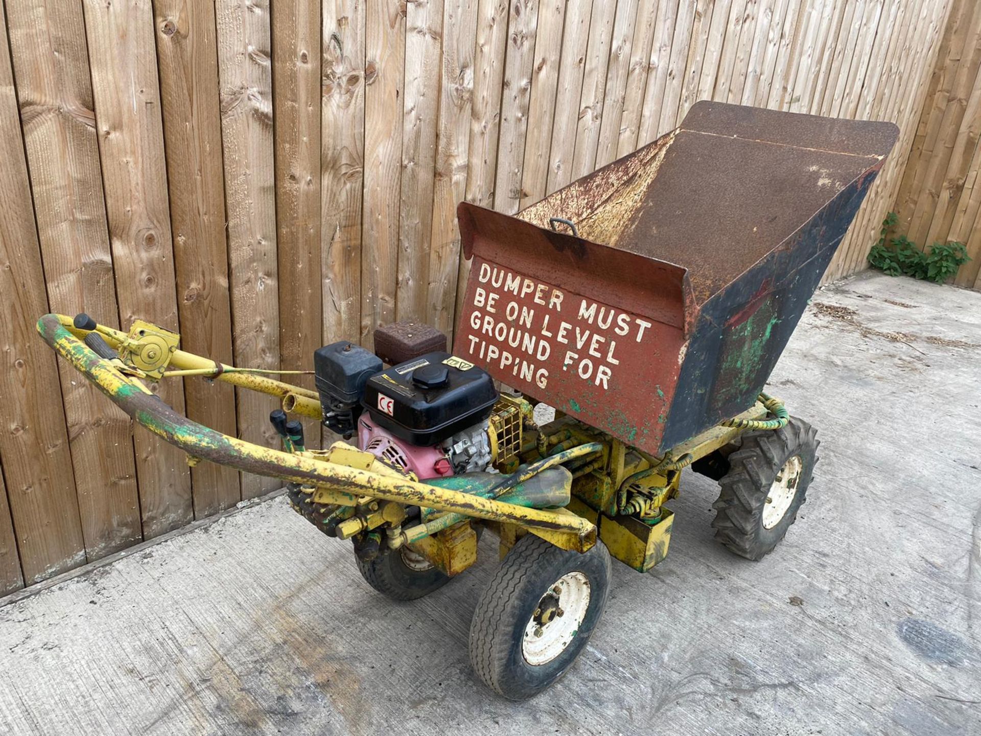 HONDA HI TIP PEDESTRIAN PETROL DUMPER.LOCATION NORTH YORKSHIRE. - Image 6 of 6