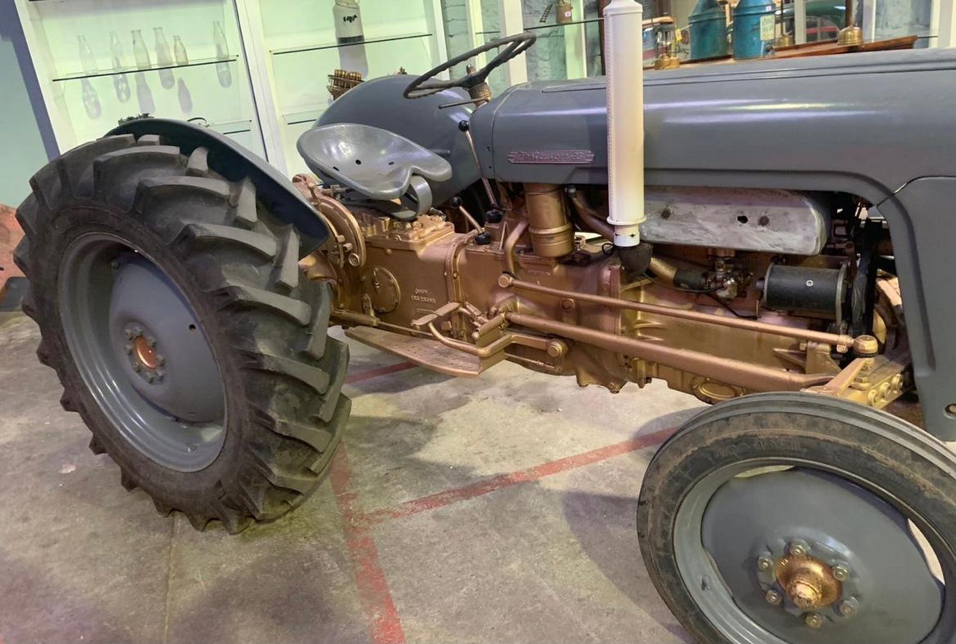 MASSEY FERGUSON GOLD BELLY VINTAGE TRACTOR.LOCATION NORTH YORKSHIRE.