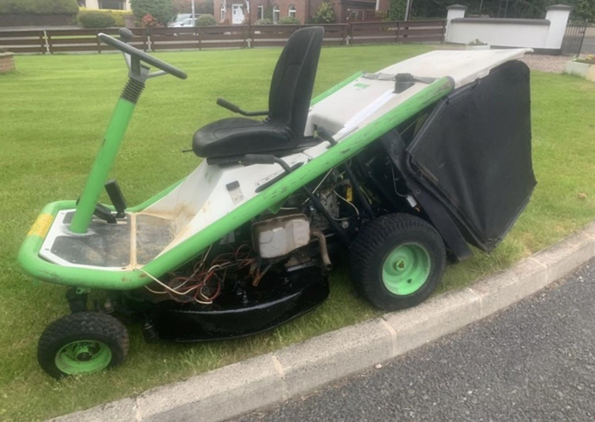 ETESIA PETROL RIDE ON MOWER.LOCATION NORTHERN IRELAND.