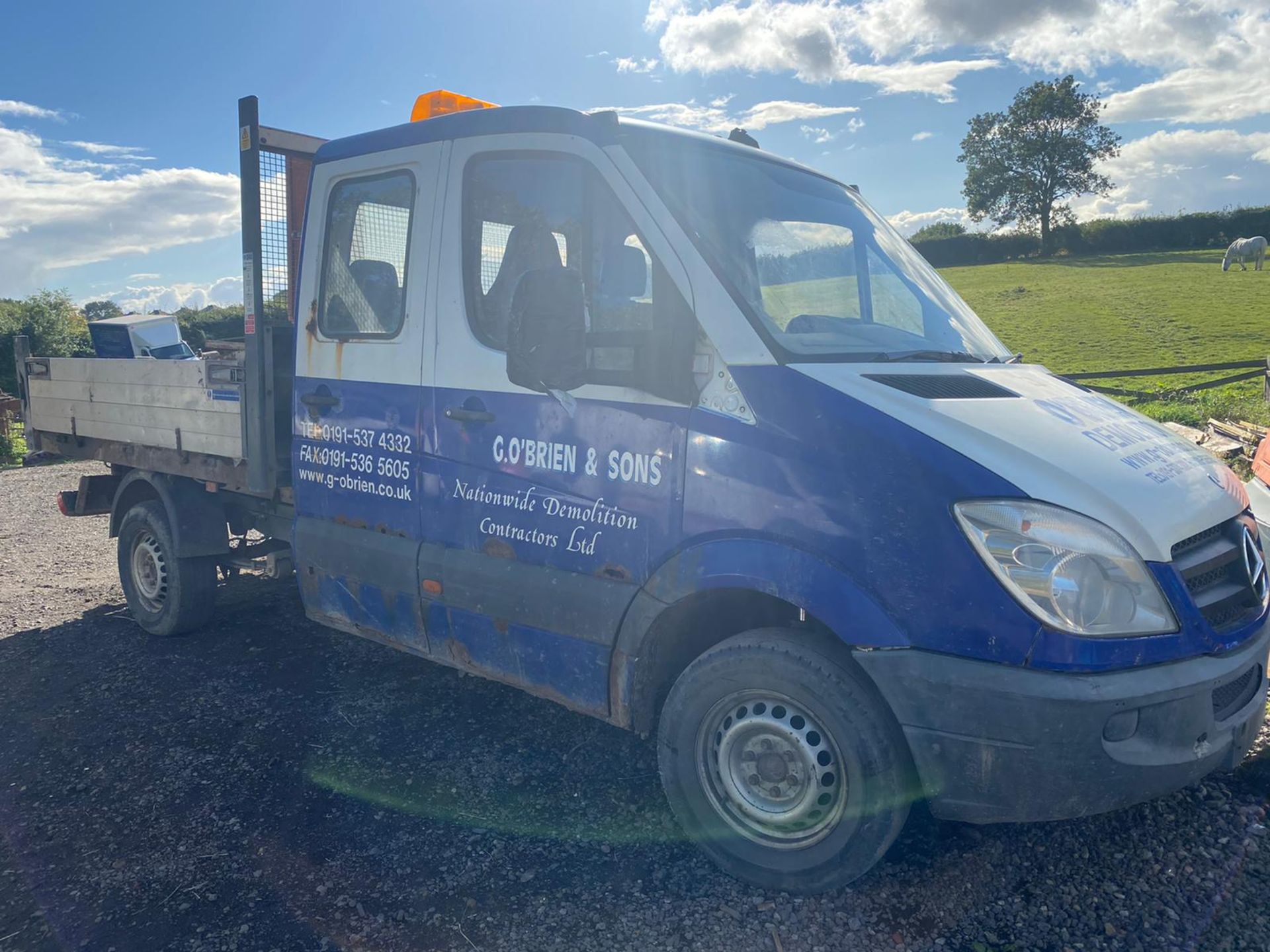 2008 MERCEDES SPRINTER TIPPER CREW CAB.LOCATION NORTH YORKSHIRE.