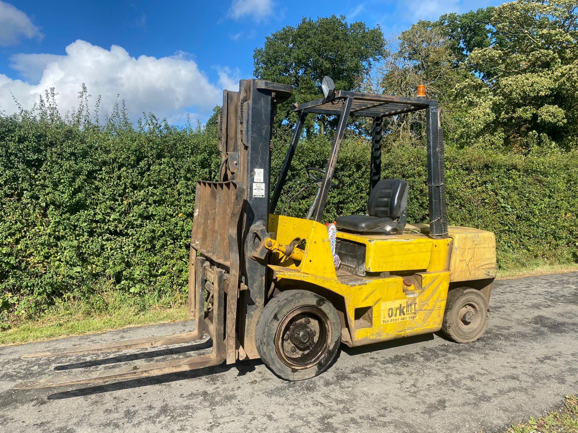 UNRESERVED HYSTER 3 Tonne Lift DIESEL FORKLIFT.LOCATION NORTH YORKSHIRE.