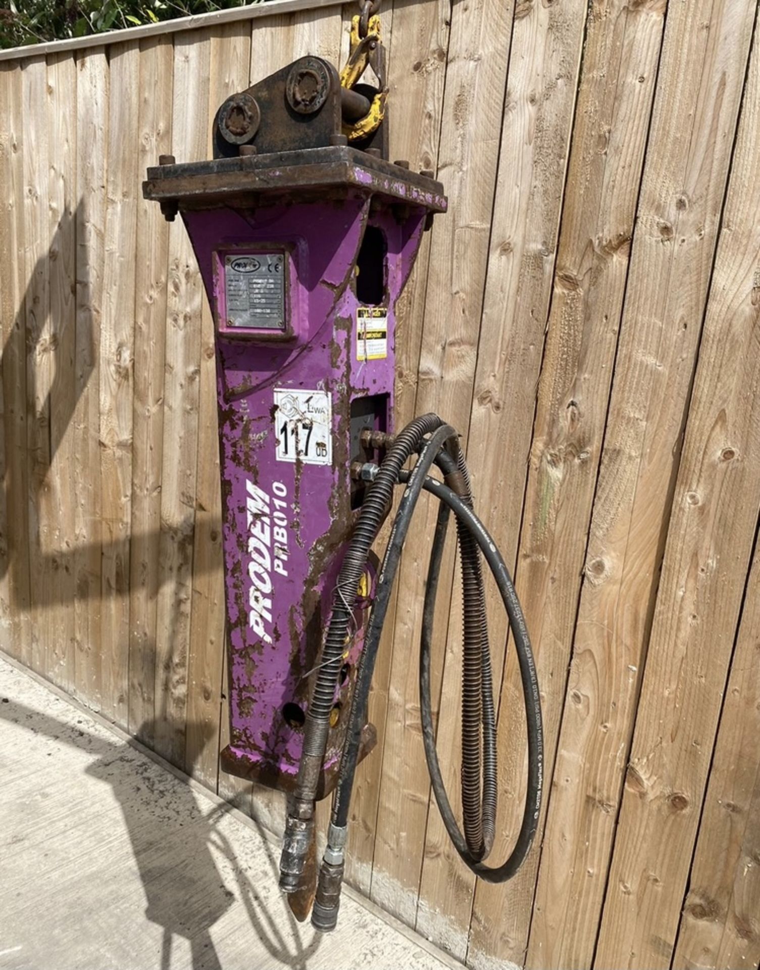 2018 PRODEM MINI DIGGER BREAKER.LOCATION NORTH YORKSHIRE. - Image 4 of 4