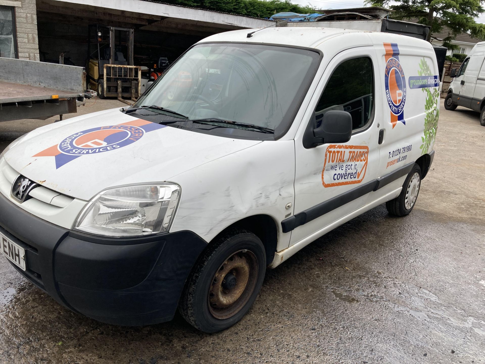 UNRESERVED 2008 PEUGEOT PARTNER DIESEL VAN .LOCATION NORTHERN IRELAND.