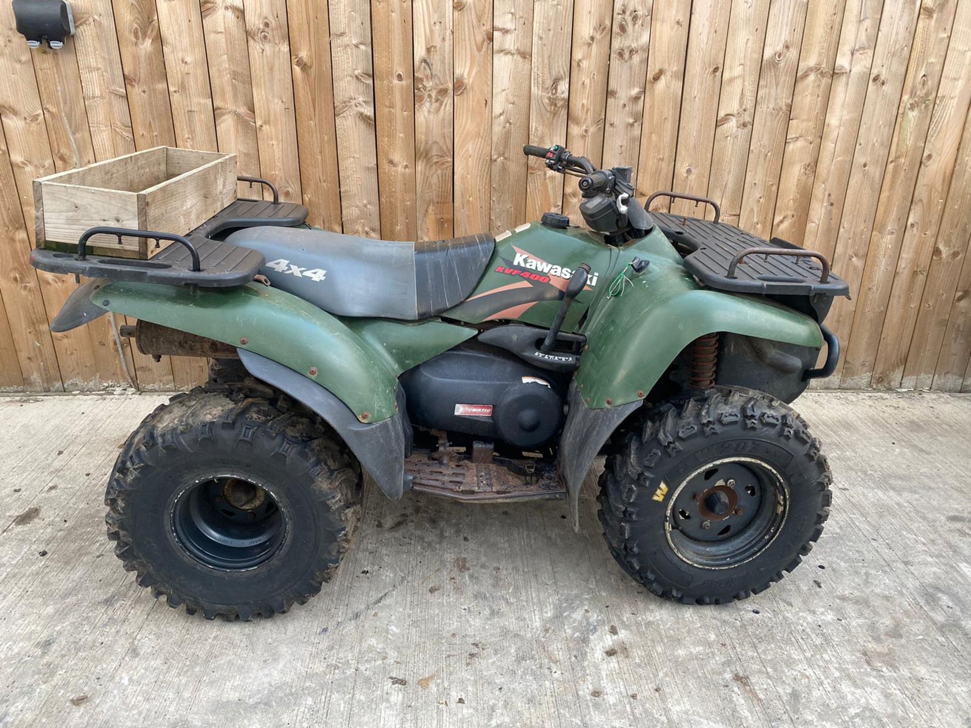 KAWASAKI KVF 400 4X4 PETROL FARM QUAD.LOCATION NORTH YORKSHIRE.