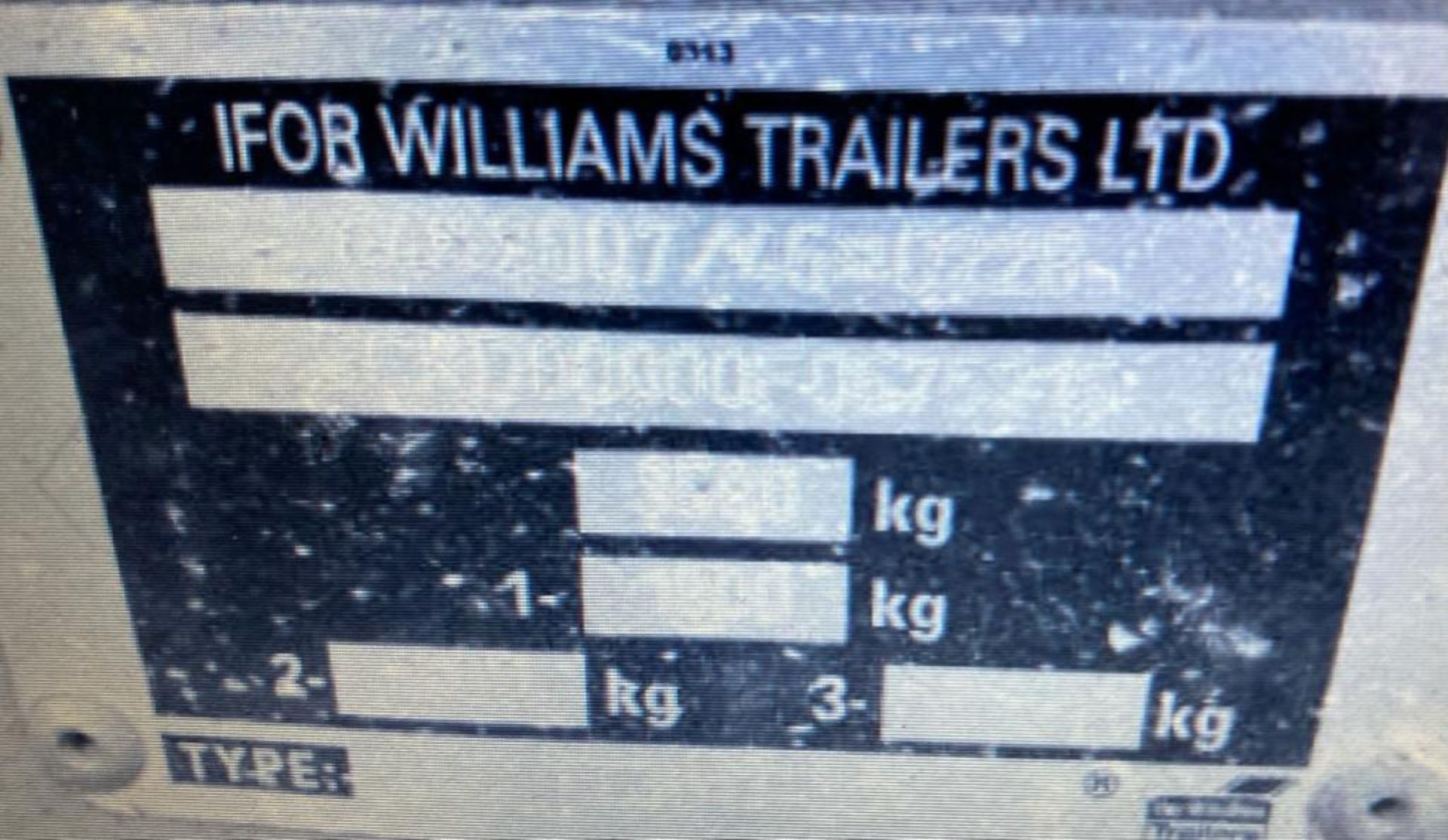 IFOR WILLIAMS TT3017 TIPPING TRAILER.LOCATION NORTHERN IRELAND - Image 9 of 10