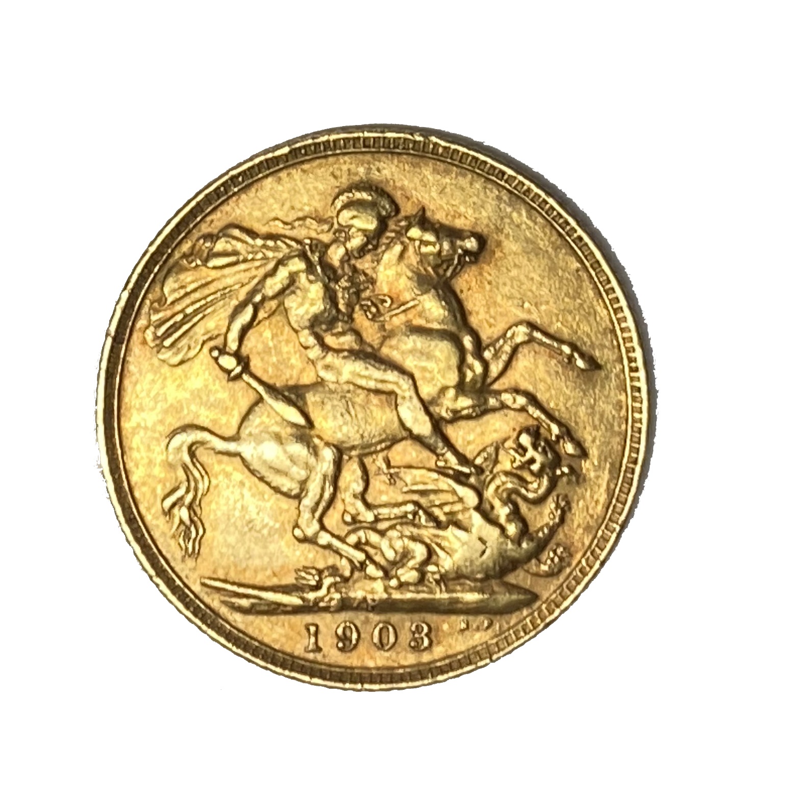 Edward VII gold Sovereign coin, 1903, Perth mint - Image 2 of 2