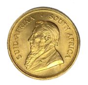 South Africa, gold Krugerrand coin, 1975