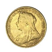 Queen Victoria gold Sovereign coin, 1894