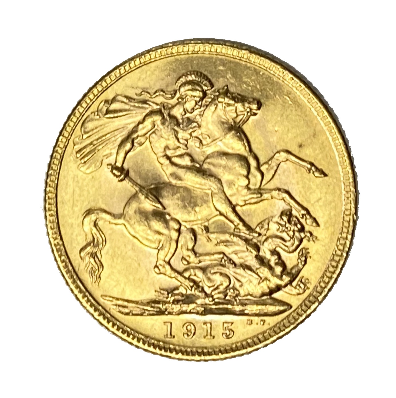 George V gold Sovereign coin, 1915, Melbourne mint - Image 2 of 2