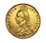 Victoria gold half Sovereign, 1887
