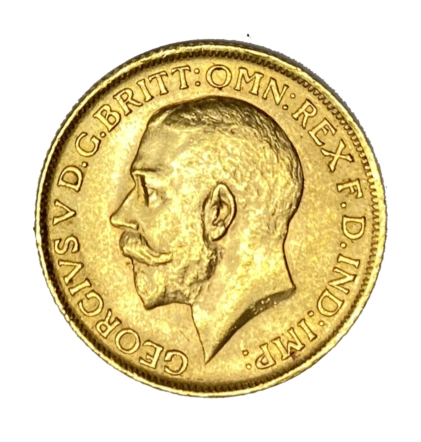 George V gold Sovereign coin, 1913