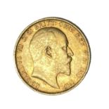 Edward VII gold Sovereign coin, 1903, Perth mint
